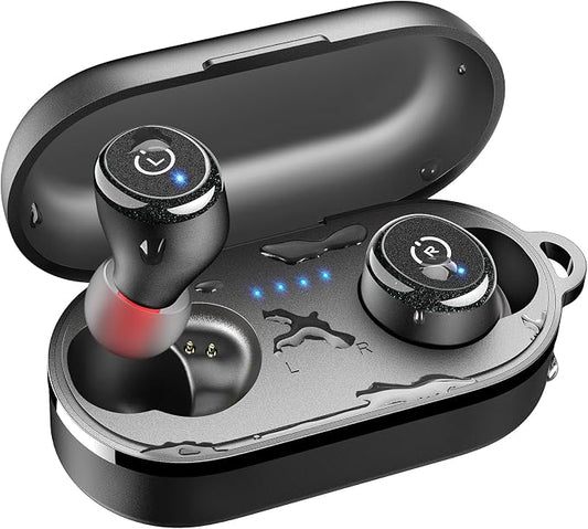 TOZO T10 Bluetooth Wireless Earbuds — IPX8 Waterproof with Wireless Charging Case